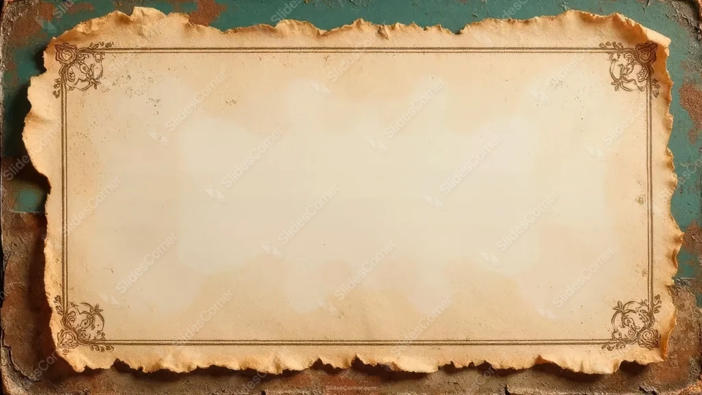 Vintage Scrapbook Paper Background For PPT With Rose Corners Vintage Scrapbook Paper Background For PPT With Rose Corners