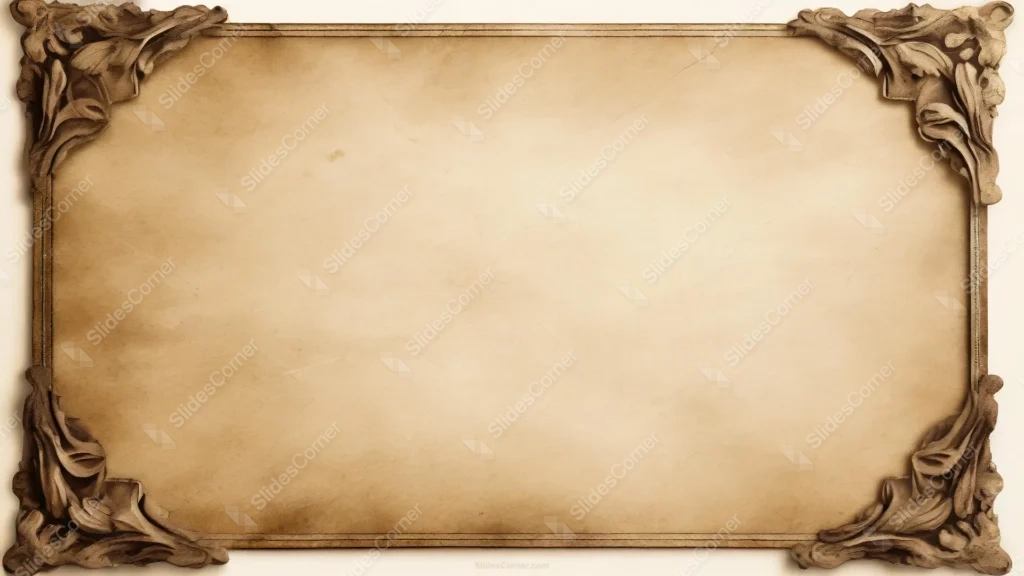 Vintage History Background For PowerPoint With Carved Corners Vintage History Background For PowerPoint With Carved Corners