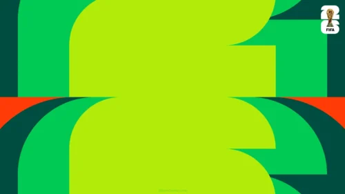 World Cup 2026 Background in Bold Green Geometric Curves World Cup 2026 Background in Bold Green Geometric Curves