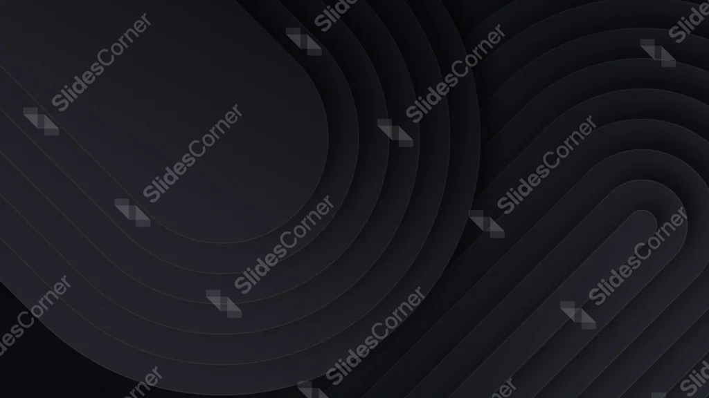 Dark Abstract Background For PowerPoint With Curved Rings Dark Abstract Background For PowerPoint With Curved Rings