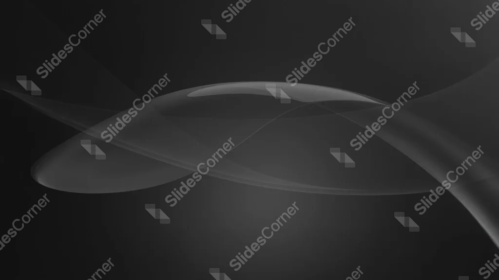 Black Background For Google Slides With Glossy Ribbon Waves