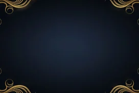 Black Gold Ornate Frame Background For PowerPoint