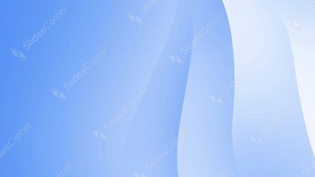 Blue Gradient Background For PowerPoint With Soft Wave Bands