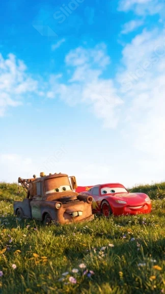 Cars Meadow Friends Mobile Wallpaper for Phone – Free 1080×1920 Download
