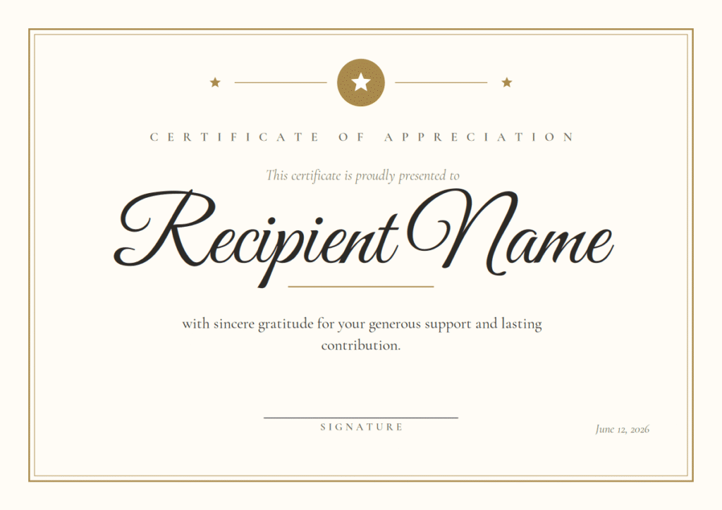 Free Printable Certificate of Appreciation Template