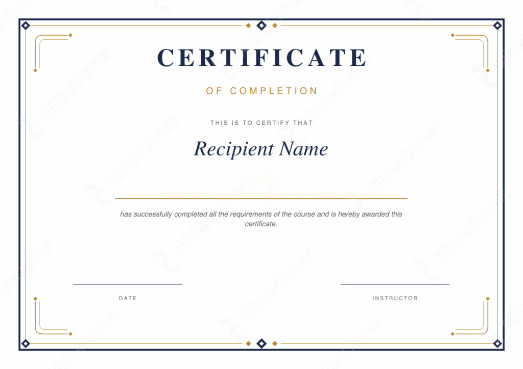 Free Printable Certificate of Completion Template