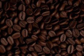 Coffee Beans Background For PowerPoint With Roasted Texture