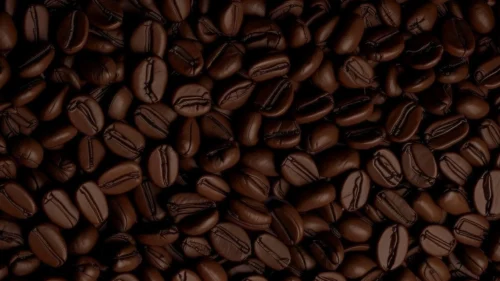 Coffee Beans Background For PowerPoint With Roasted Texture Coffee Beans Background For PowerPoint With Roasted Texture
