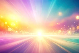 Colorful Light Rays Background For PowerPoint