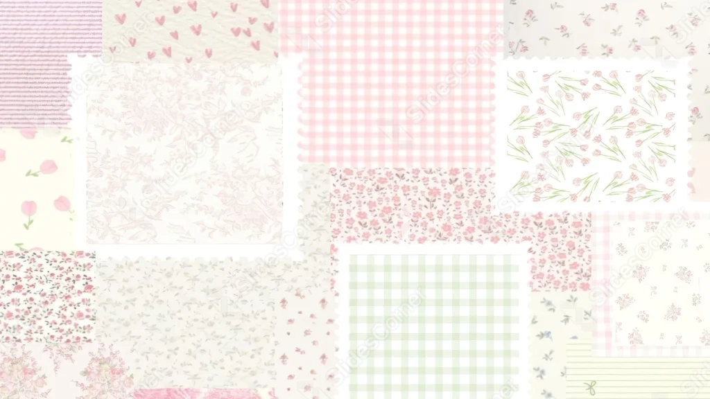 Cute Floral Patchwork Background For Google Slides Cute Floral Patchwork Background For Google Slides