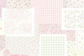 Cute Floral Patchwork Background For Google Slides