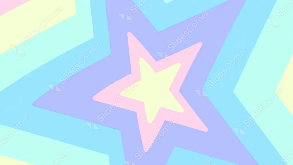 Cute Pastel Star Background For Google Slides With Chevron Stripes