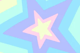 Cute Pastel Star Background For Google Slides With Chevron Stripes
