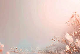 Elegant Floral Background For PowerPoint With Dried Blush Botanicals