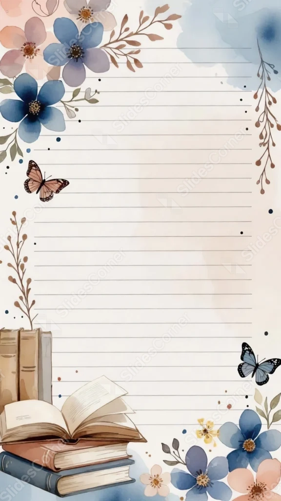 Floral Watercolor Journal Wallpaper for Phone – Free 1080×1920 Download