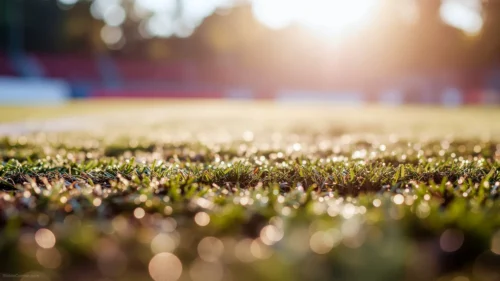 Football Field Background For PowerPoint With A Sunburst Over Stadium Stands Football Field Background For PowerPoint With A Sunburst Over Stadium Stands