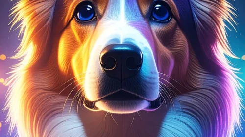 Vibrant Neon Dog Wallpaper for Phone – Free 1080×1920 Download