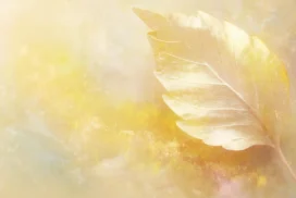 Gold Leaf Background For PowerPoint With A Glowing Autumn Sparkle