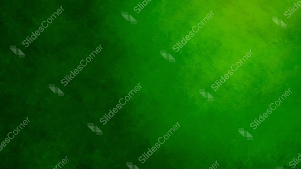 Green Grunge Background For PowerPoint With Lime Glow