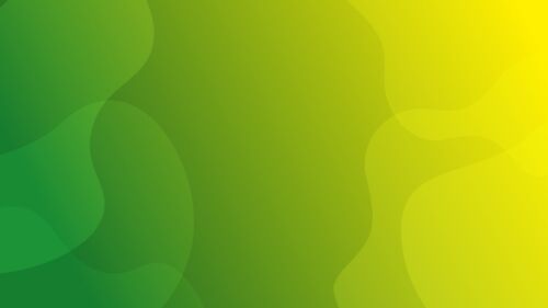 Green Yellow Gradient Background For Google Slides With Layered Organic Shapes