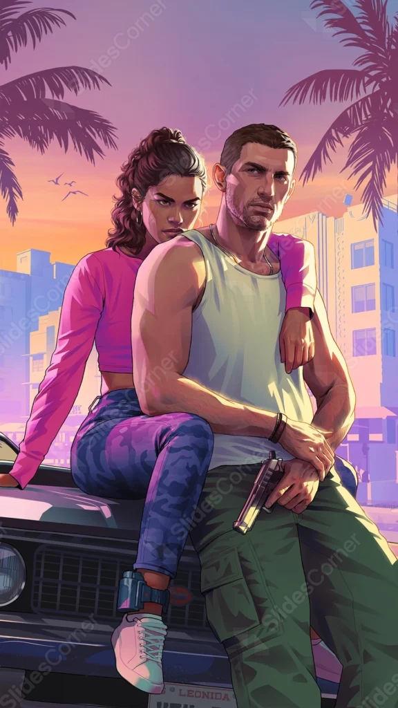 GTA VI Vertical Background for Mobile Devices and Social Media