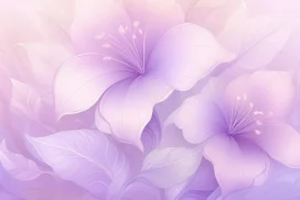 Purple Floral Background For PowerPoint With Close-Up Lavender Lilies