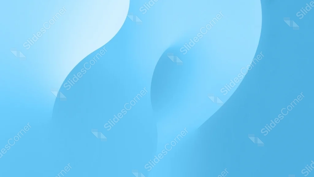 Light Blue Background For PowerPoint With Layered Curved Shapes