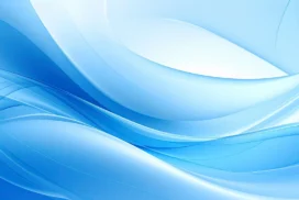 Light Blue Background For PowerPoint With Glossy Abstract Waves