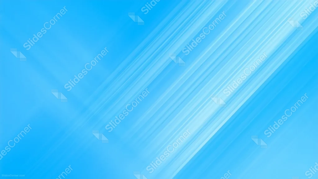 Light Blue Background For PowerPoint With Diagonal Light Streaks