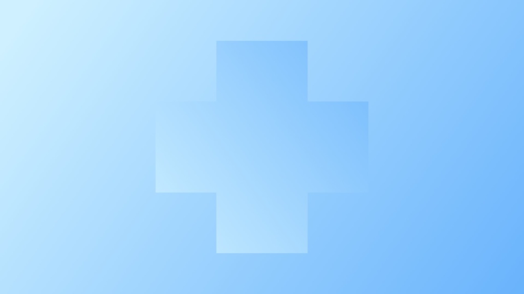 Medical Background For PowerPoint With A Minimal Light Blue Cross