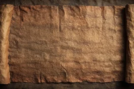 Old Paper Scroll Background For PowerPoint With Loose Ends