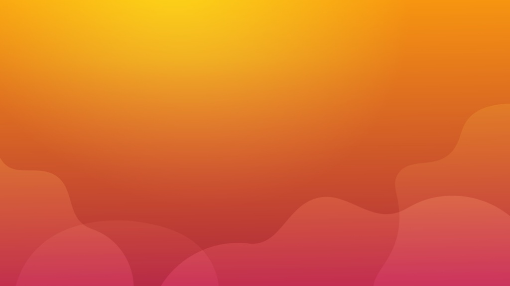 Orange Gradient Background For PowerPoint With Warm Sunset Shapes