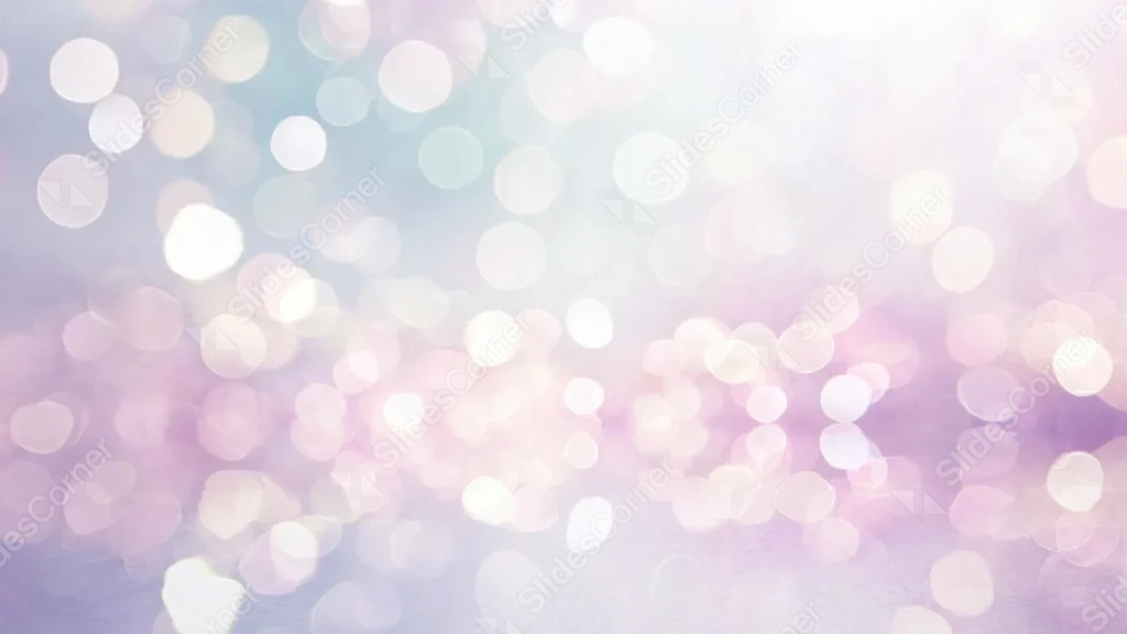 Pastel Bokeh Background For Google Slides With Mint, Pink, And Lavender Lights