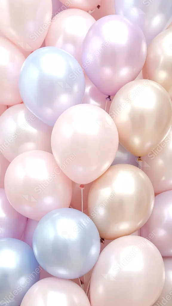 Pastel Rainbow Balloons Party Wallpaper for Phone – Free 1080×1920 Download