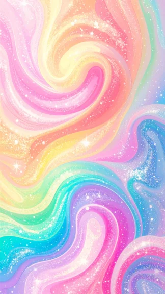 Pastel Rainbow Glitter Wallpaper for Phone – Free 1080×1920 Download