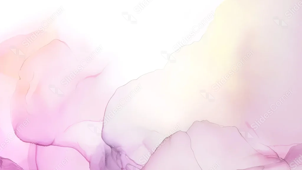 Pink Watercolor Background For PowerPoint With Alcohol Ink Veins