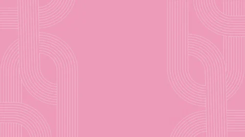 Pink background with retro arched line border pattern for Google Slides
