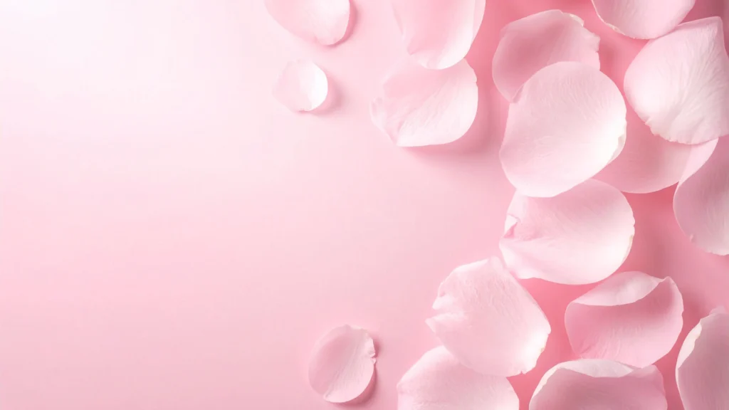 Pink Petals Background For PowerPoint With Real Texture