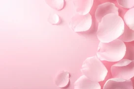 Pink Petals Background For PowerPoint With Real Texture