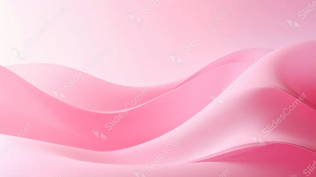 Pink Background For PowerPoint With A Soft Satin Wave Pink Background For PowerPoint With A Soft Satin Wave