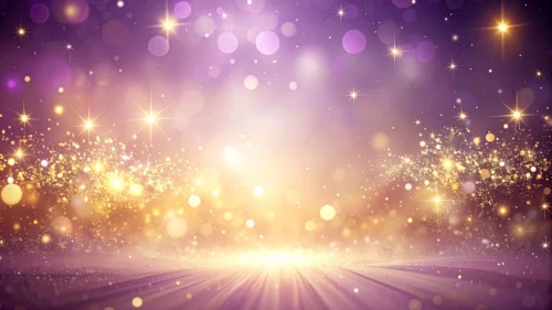 Purple Gold Sparkle Background For PowerPoint With A Rising Light Horizon Purple Gold Sparkle Background For PowerPoint With A Rising Light Horizon