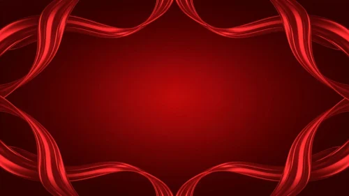 Red Background For PowerPoint With Silk Ribbon Frame Red Background For PowerPoint With Silk Ribbon Frame