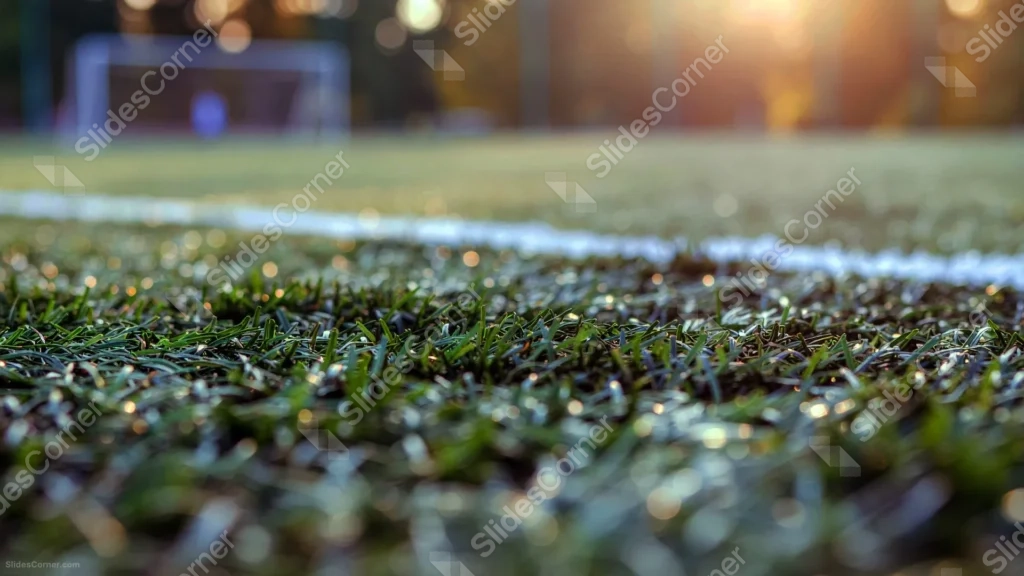 Soccer Field Background For PowerPoint With Macro Grass And Bokeh Soccer Field Background For PowerPoint With Macro Grass And Bokeh