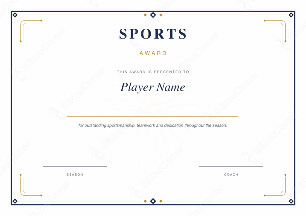 Free Printable Sports Award Certificate