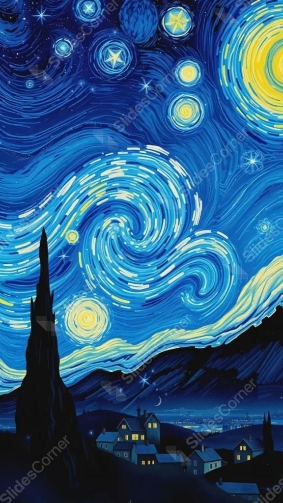 Starry Night Swirl Art Wallpaper for Phone – Free 1080×1920 Download