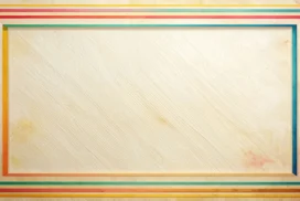 Vintage Frame Background For PowerPoint With Nested Rainbow Borders