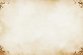 Old Paper Background For PowerPoint With Delicate Scrollwork Corners