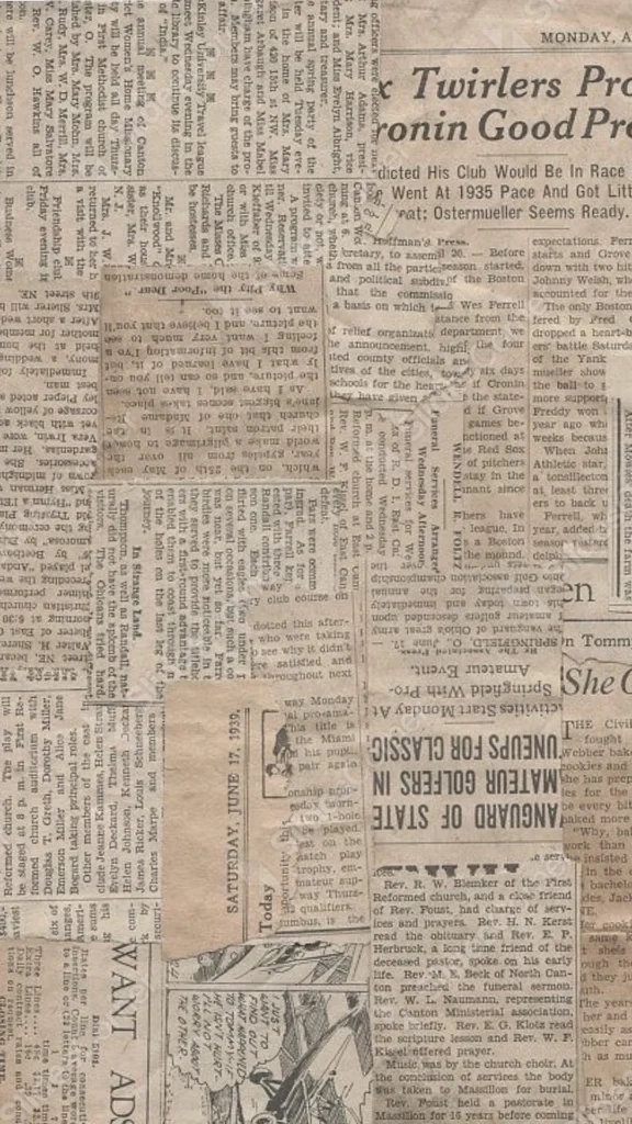 Vintage Newspaper Clippings Wallpaper for Phone – Free 1080×1920 Download