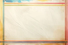 Vintage Paper Frame Background For Google Slides With Rainbow Stripes