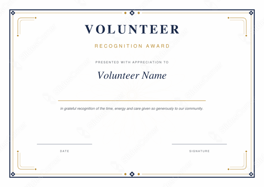 Free Printable Volunteer Recognition Certificate